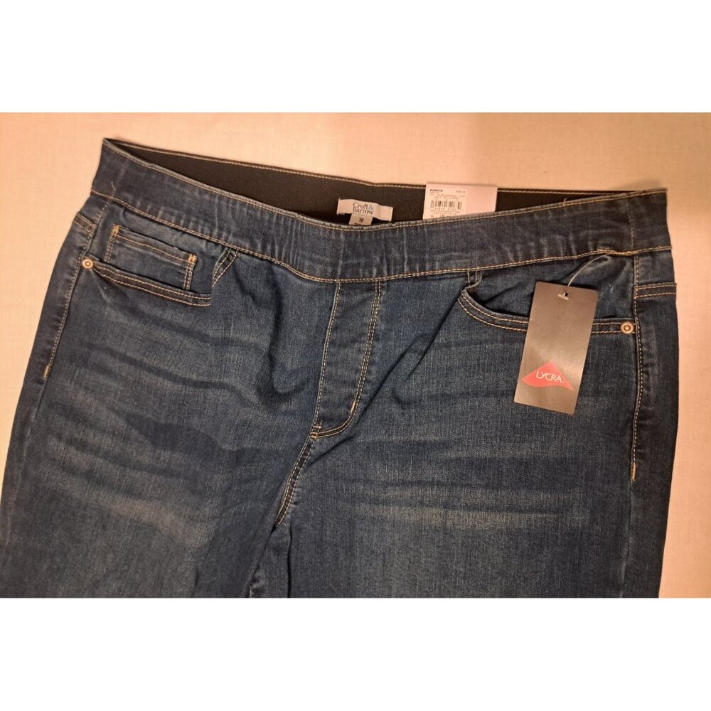 Croft & Barrow Denim Blue Jeans Women's 18 Girlfriend‎ Pull On Stretch NWT - Picture 8 of 11